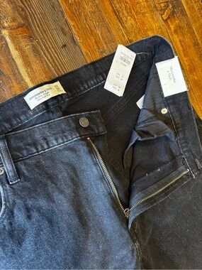Abercrombie & Fitch Women’s Ladies Ultra High Rise Slim Straight Black Jeans A&F